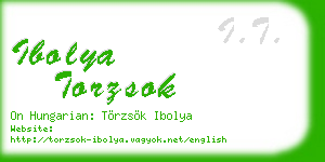 ibolya torzsok business card